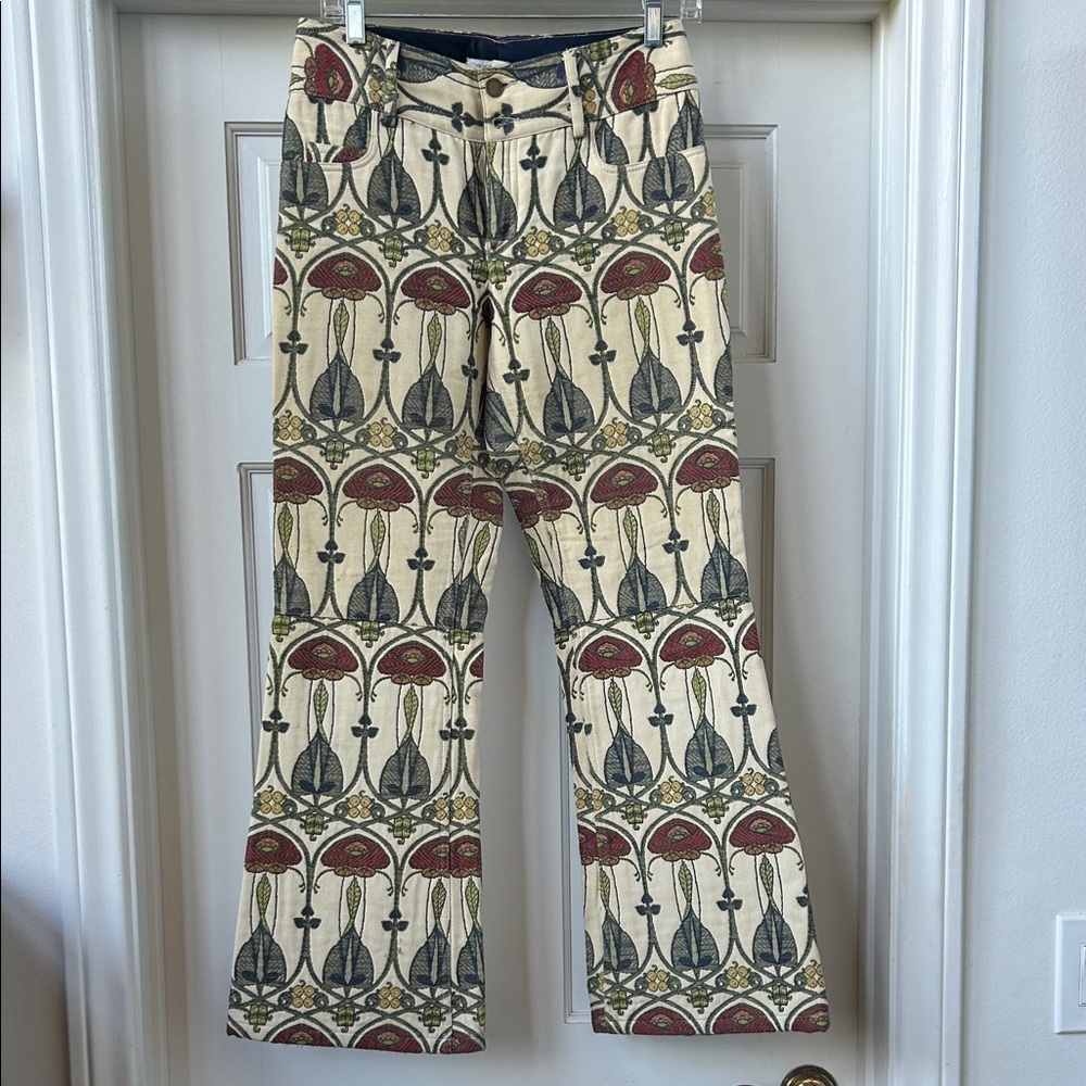 Alice + Olivia Striped Pants with Blue and Cream